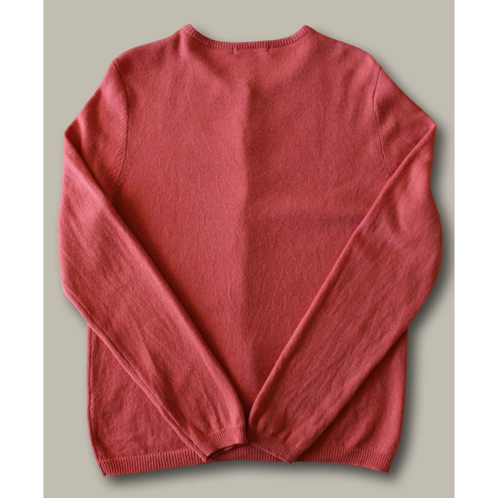 Pendleton Lambswool Button Front Cardigan Sweater Large Coral Preppy Classic - Picture 5 of 5